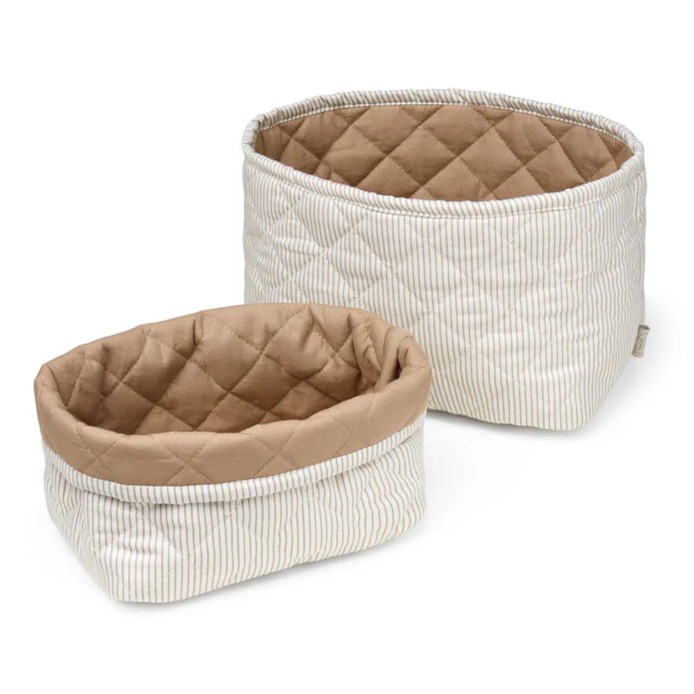 Cam Cam Copenhagen Organizer na pieluszki zestaw 2 szt Classic Stripes Camel
