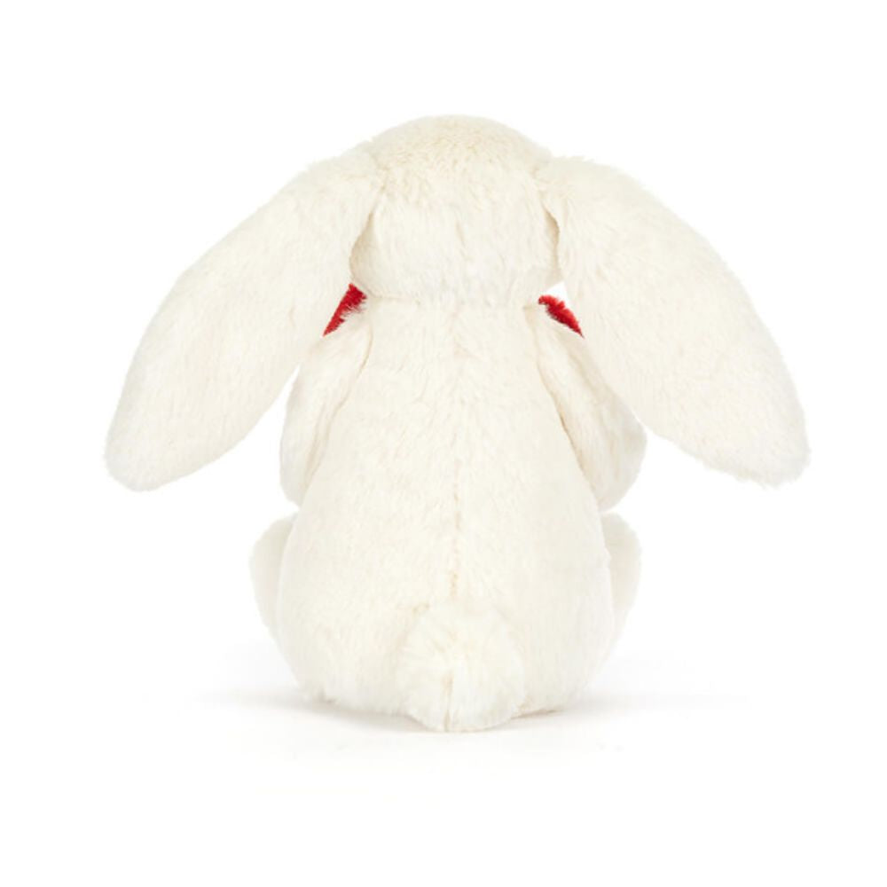 Jellycat Króliczek Kremowy z Czerwonym Sercem 18cm