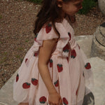 Konges Slojd Sukienka dla dziewczynki Yvonne Frill Dress Strawberry