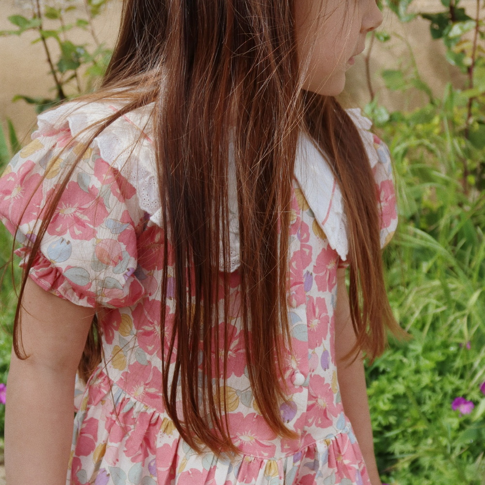 Konges Slojd Sukienka Coeur Collar Fleur Anglaise