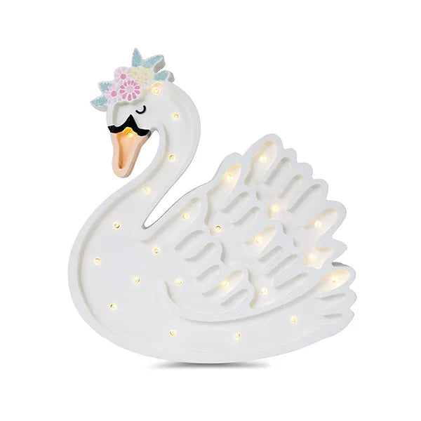 Little Lights Lampka dla dzieci Swan Lake Flower white