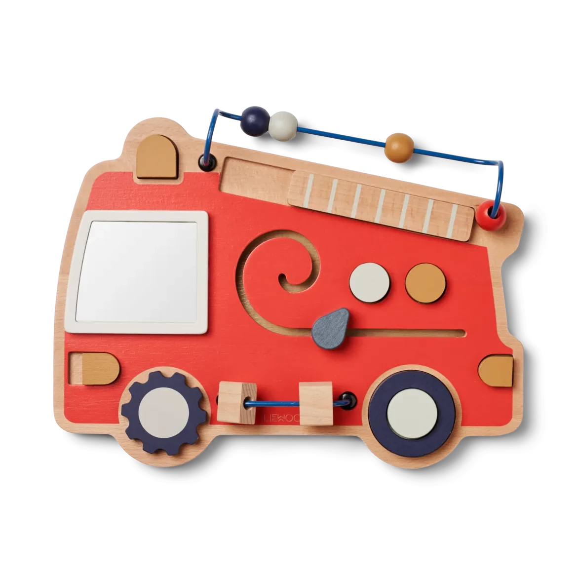Liewood Drewniana tablica manipulacyjna dla dzieci Wóz strażacki SKAZA