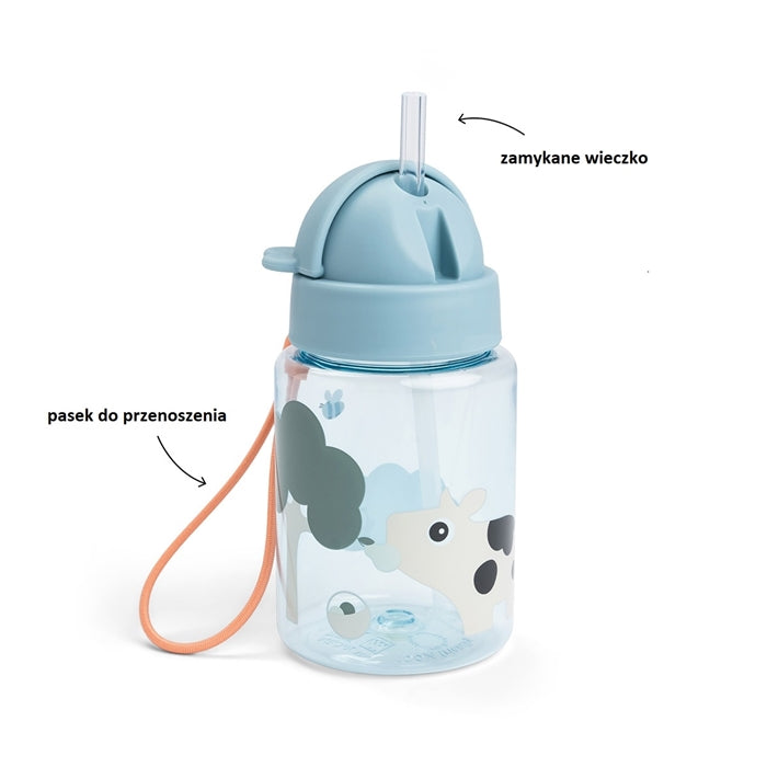Done by Deer Bidon dla Dziecka 280ml Tiny Farm Blue