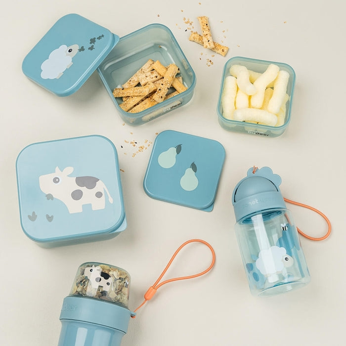 Done by Deer Bidon dla Dziecka 280ml Tiny Farm Blue