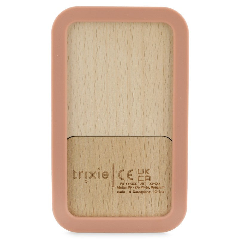 Trixie Drewniany silikonowy telefon dla niemowląt Kot