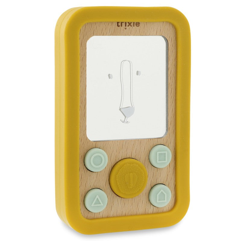 Trixie Drewniany silikonowy telefon dla niemowląt Lew