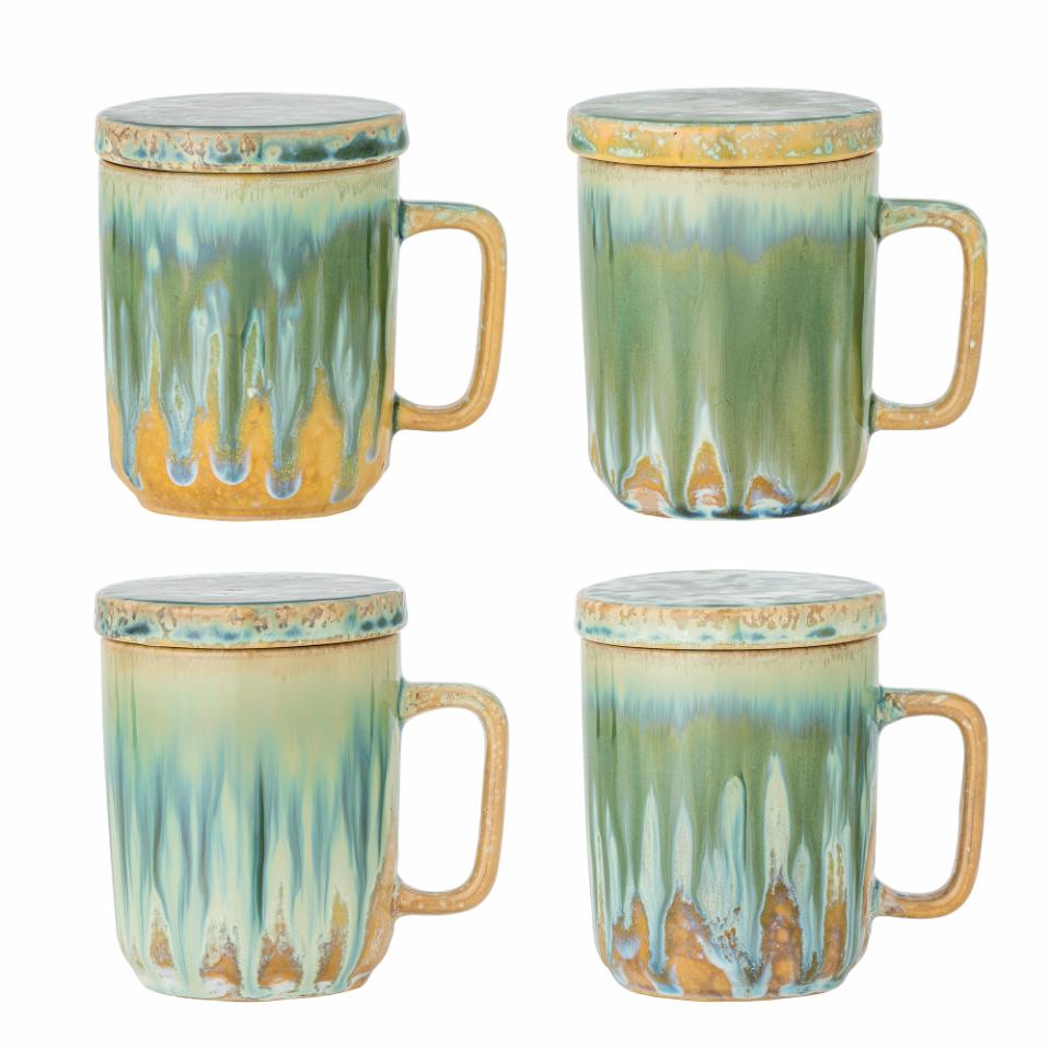 Bloomingville Kubek do herbaty Green Stoneware