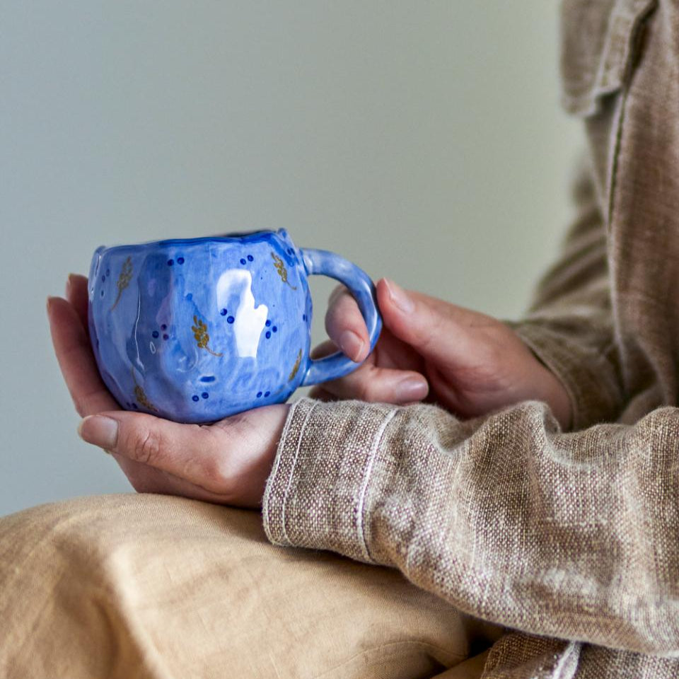 Bloomingville Kubek do kawy i herbaty Pippine Blue