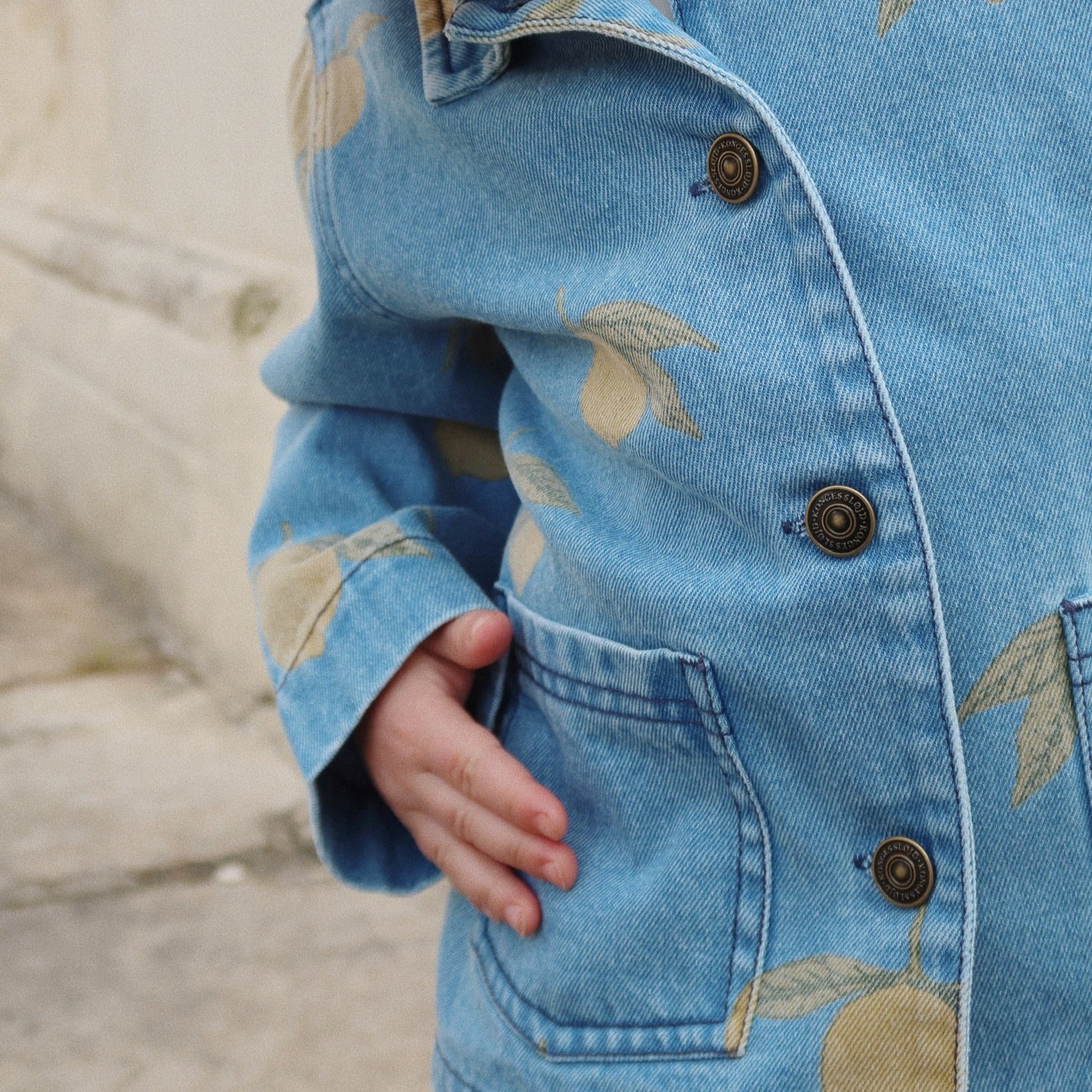 Konges Slojd Dżinsowa kurtka dziecięca Magot Lemon Denim