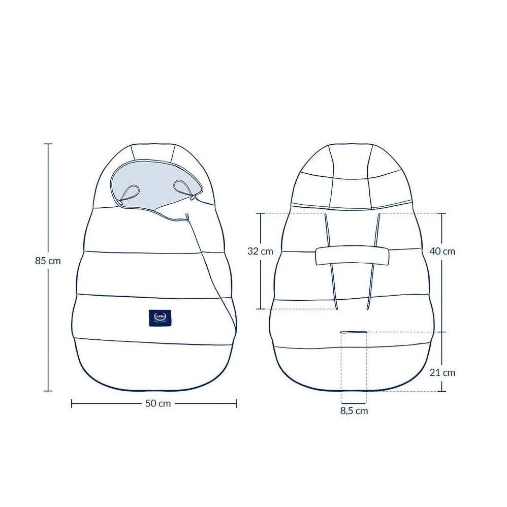 La Millou Śpiworek do wózka zimowy Baby Multi Dark Grey