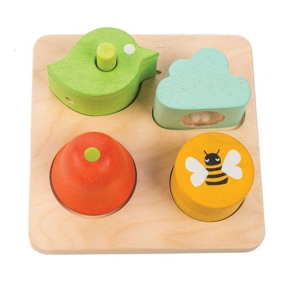 Teder Leaf Toys Drewniana układanka sensoryczna Ogród