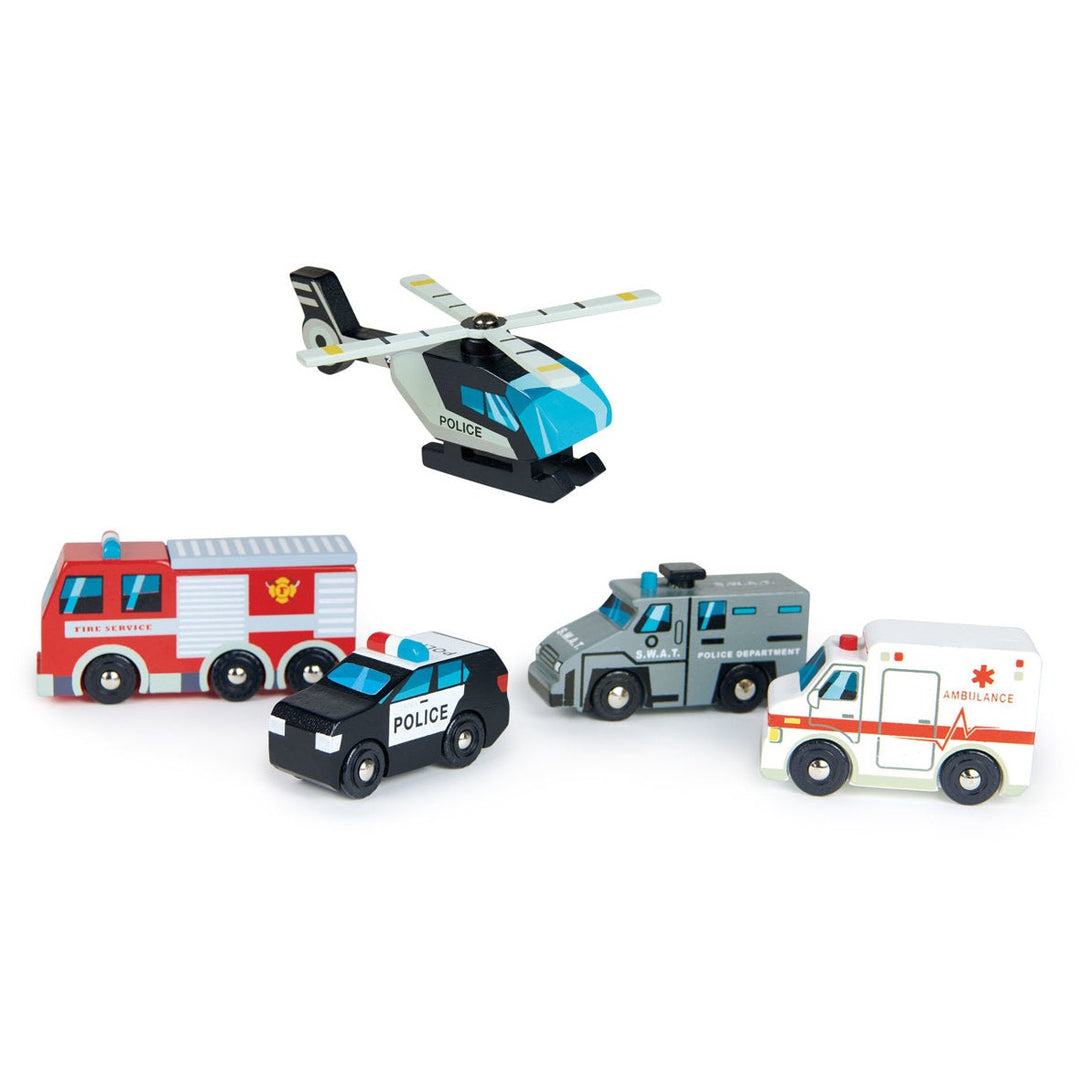 Tender Leaf Toys Autka dla dzieci Pojazdy ratunkowe