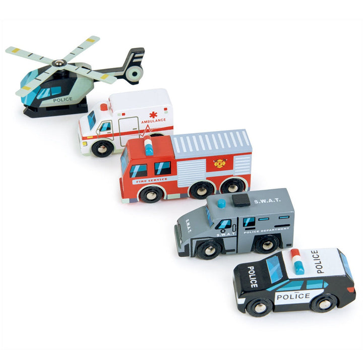 Tender Leaf Toys Autka dla dzieci Pojazdy ratunkowe