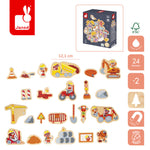 Janod Magnesy drewniane Plac budowy 24 szt.