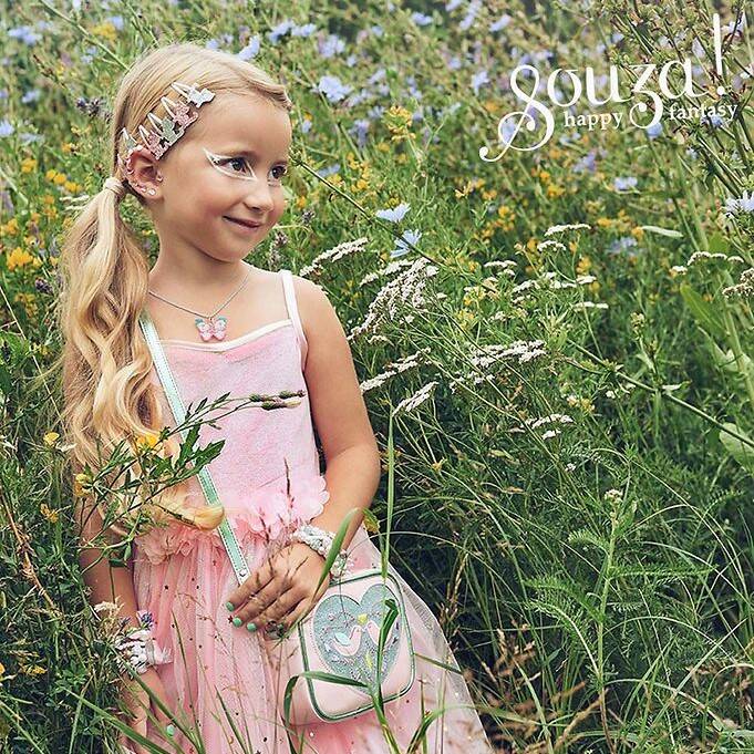 Souza! Kostium sukienka i skrzydła elf wróżka Rosyanne 3-4 lata