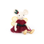 Jellycat Wesoła Maskotka Mysz w Sukience Bordowej 34 cm