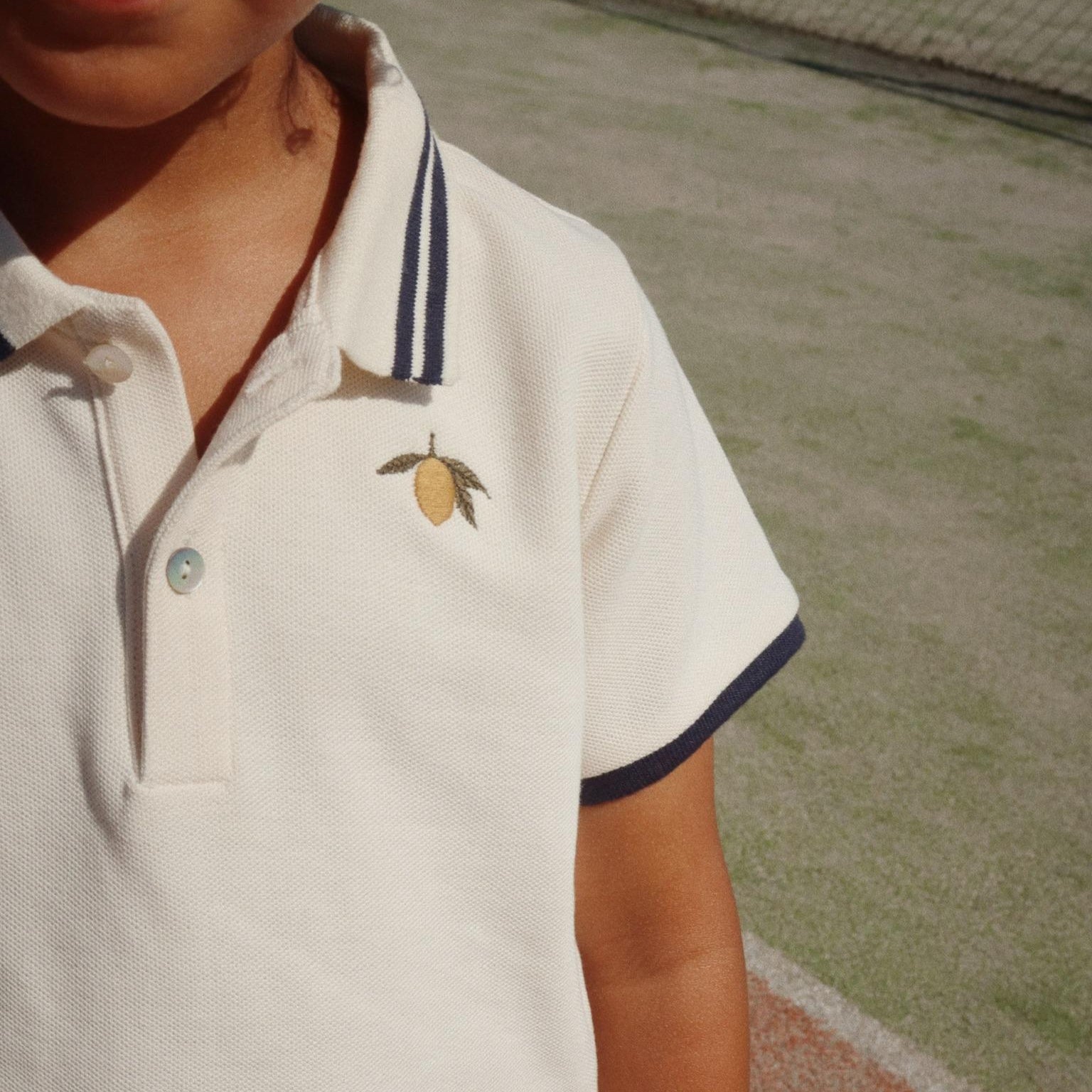 Konges Slojd Koszulka dla chłopca polo Florian Antique White