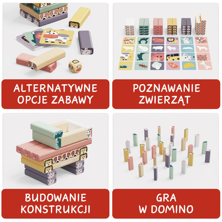 Topbright Gra zręcznościowa Jakie to zwierzę? Układanie wieży