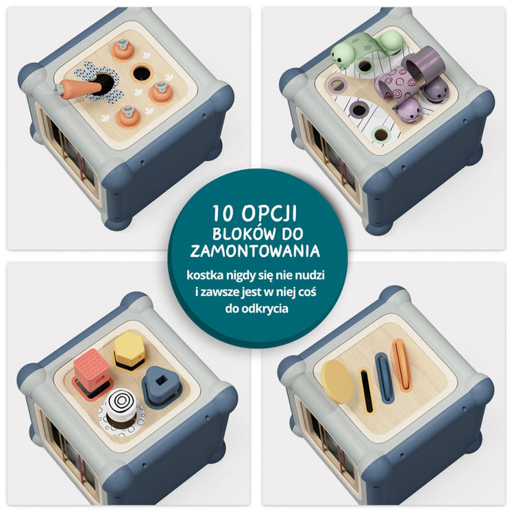 Topbright Kostka edukacyjna dla dzieci Mistrz motoryki małej 10w1