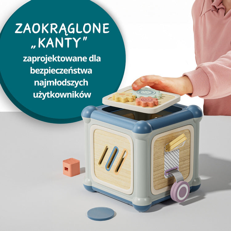 Topbright Kostka edukacyjna dla dzieci Mistrz motoryki małej 10w1