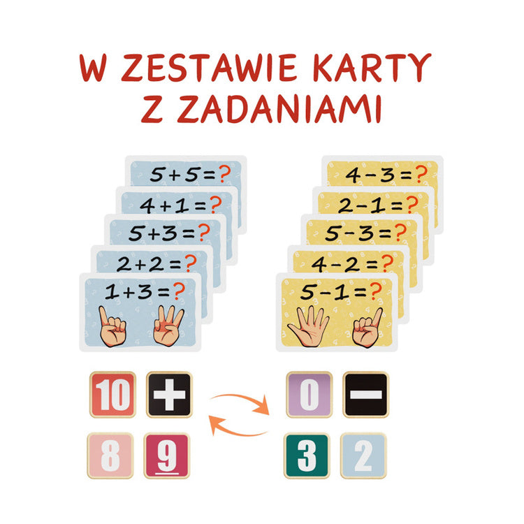 Topbright Drewniana zabawka edukacyjna Nauka liczenia na palcach