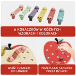 Topbright Gra logiczna dla dzieci Robaczki w jabłuszku Drewniana zabawka edukacyjna