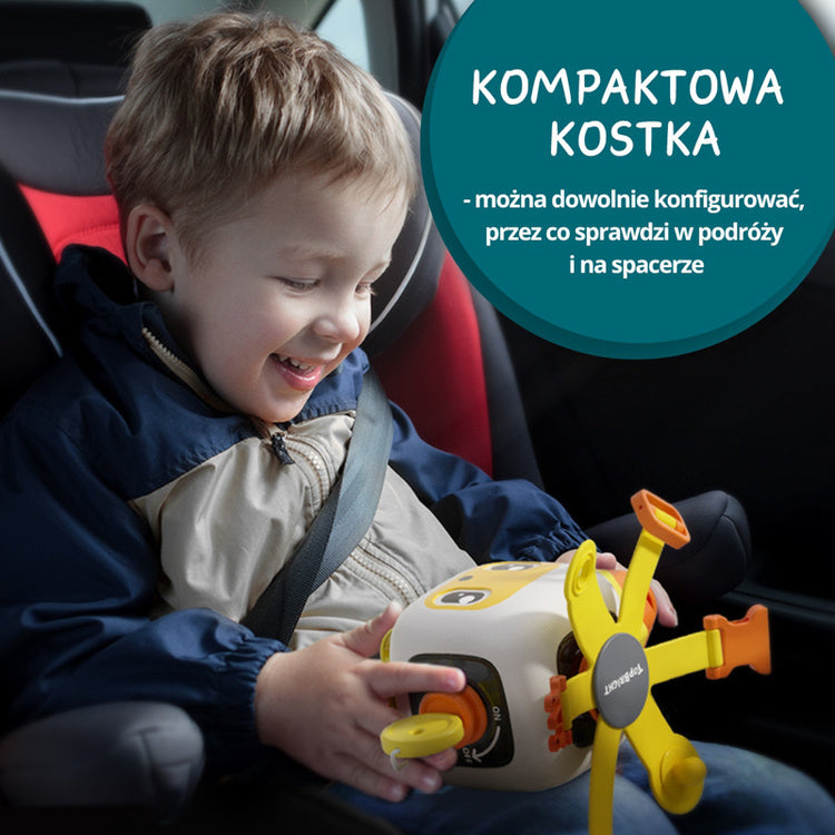 Topbright Tablica manipulacyjna z kostką i doczepianymi elementami
