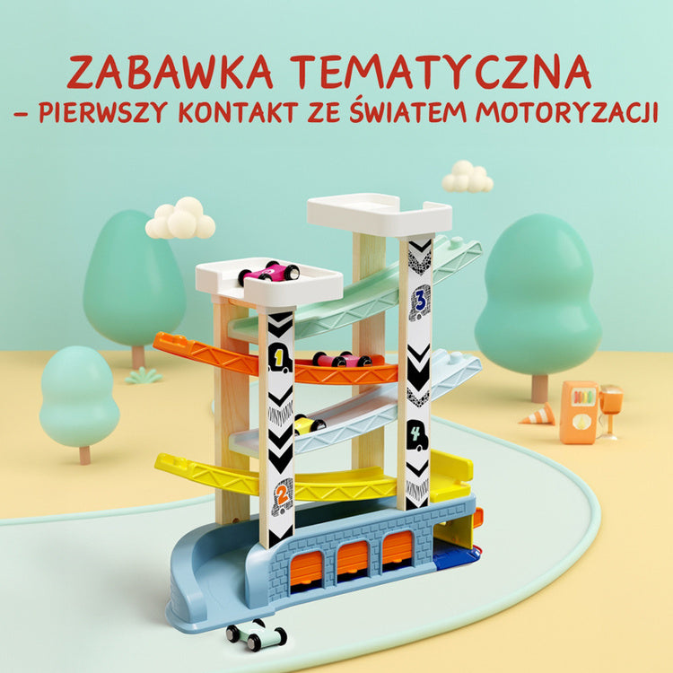 Topbright Tor samochodowy Zjeżdżalnia z superszybkimi autami