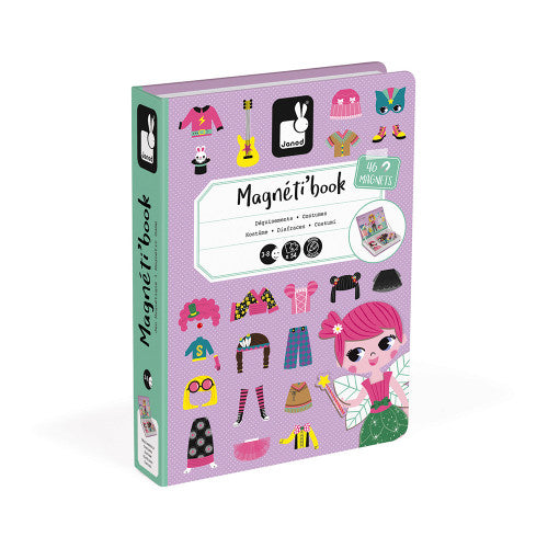 Janod Magnetyczna układanka Magnetibook ubieranki dziewczynka - 4kidspoint.pl