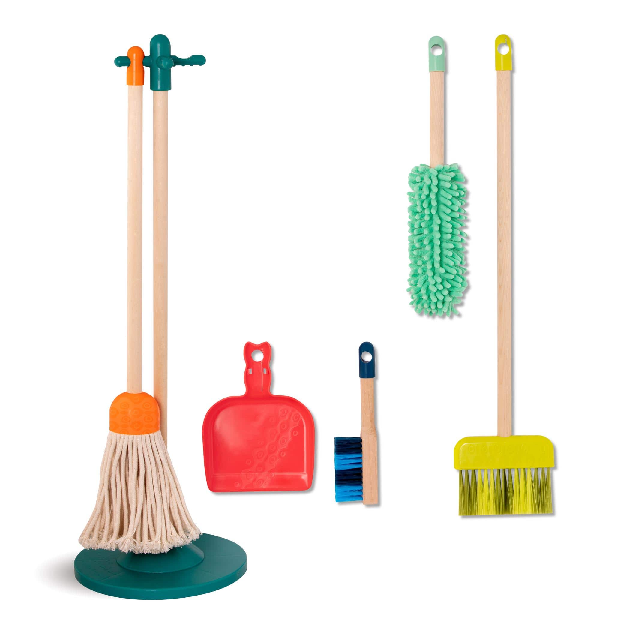 B.Toys Drewniany zestaw do sprzątania Clean ‘n’ Play