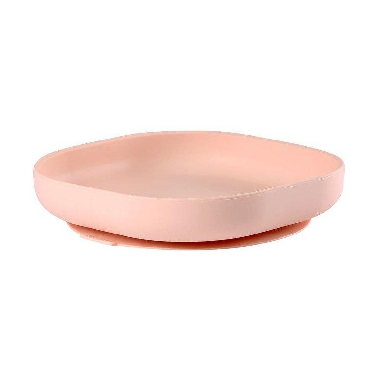 Beaba Silikonowy talerzyk z przyssawką pink
