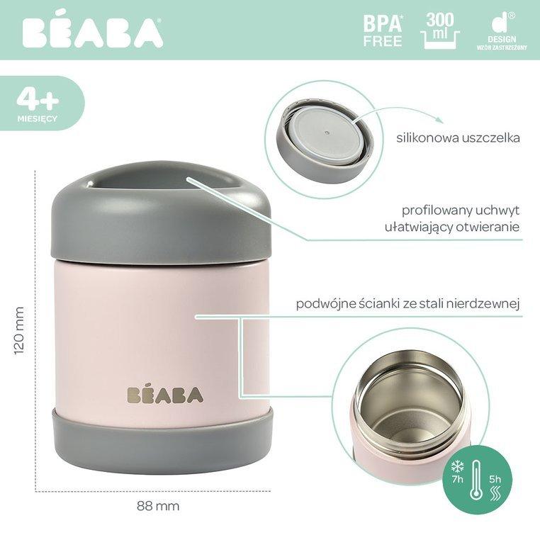 Beaba Termos 300 ml dark mist/light pink - 4kidspoint.pl