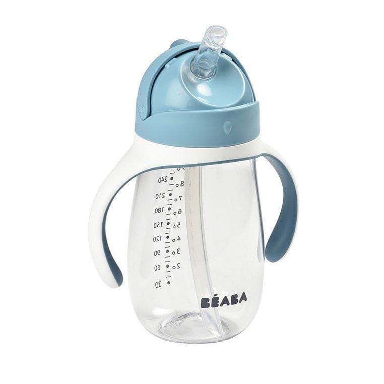 Beaba Butelka Kubek niekapek tritanowa ze słomką 300 ml windy blue