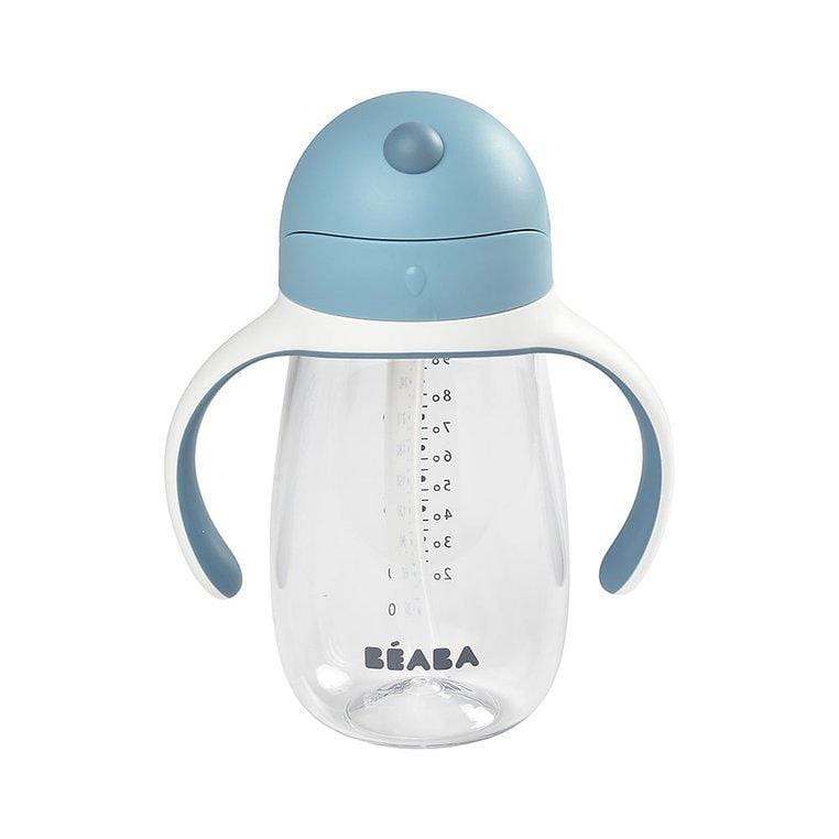 Beaba Butelka Kubek niekapek tritanowa ze słomką 300 ml windy blue