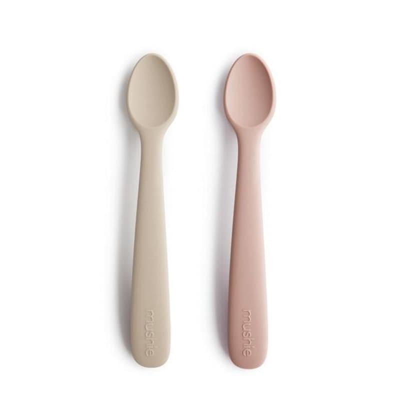 Mushie Łyżeczki silikonowe do nauki samodzielnego jedzenia Blush