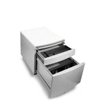 Mayer Szafka/ Pufka 2 szuflady srebrno/ biała