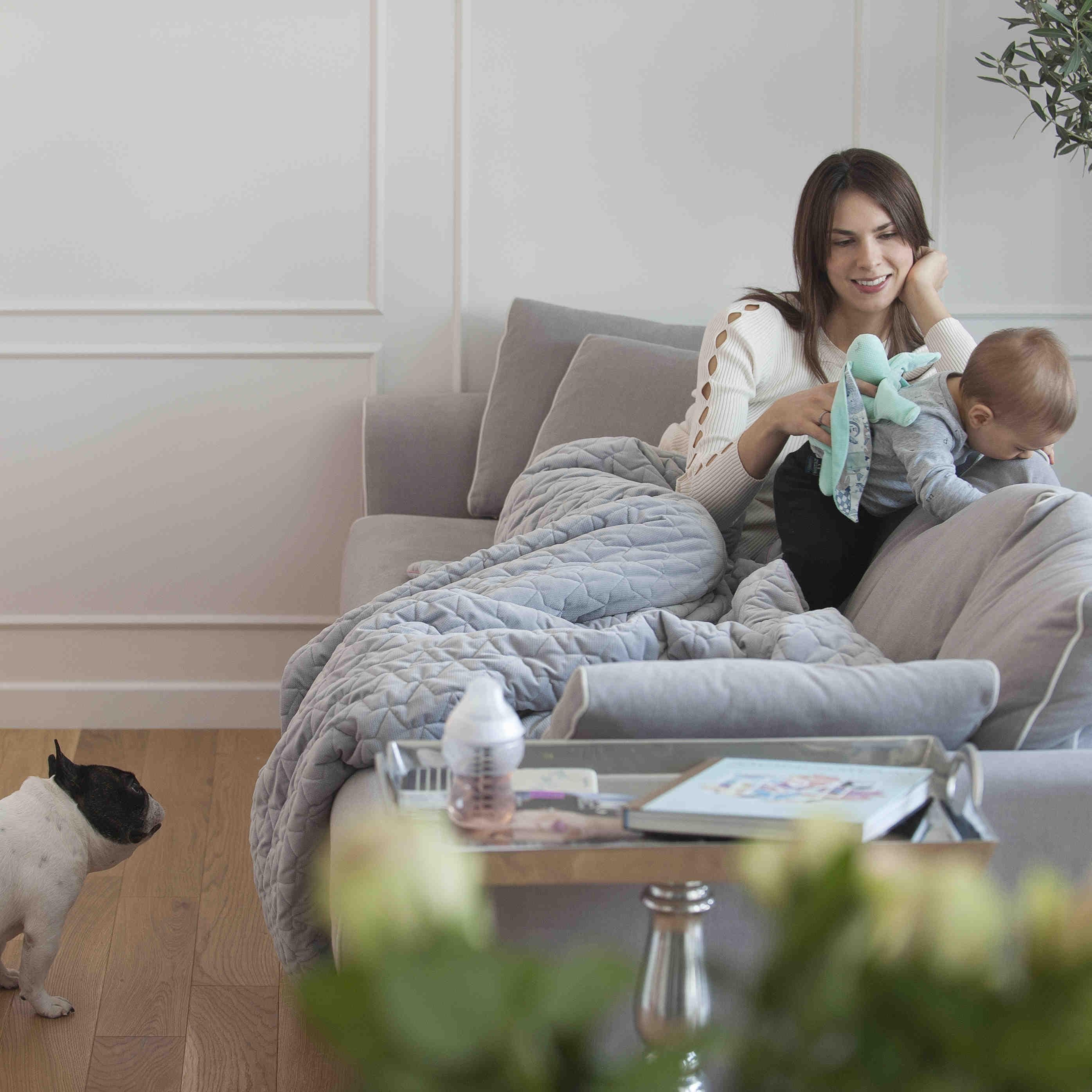 La Millou Kura Babci Dany Poduszka do karmienia Velvet Colection Khaki