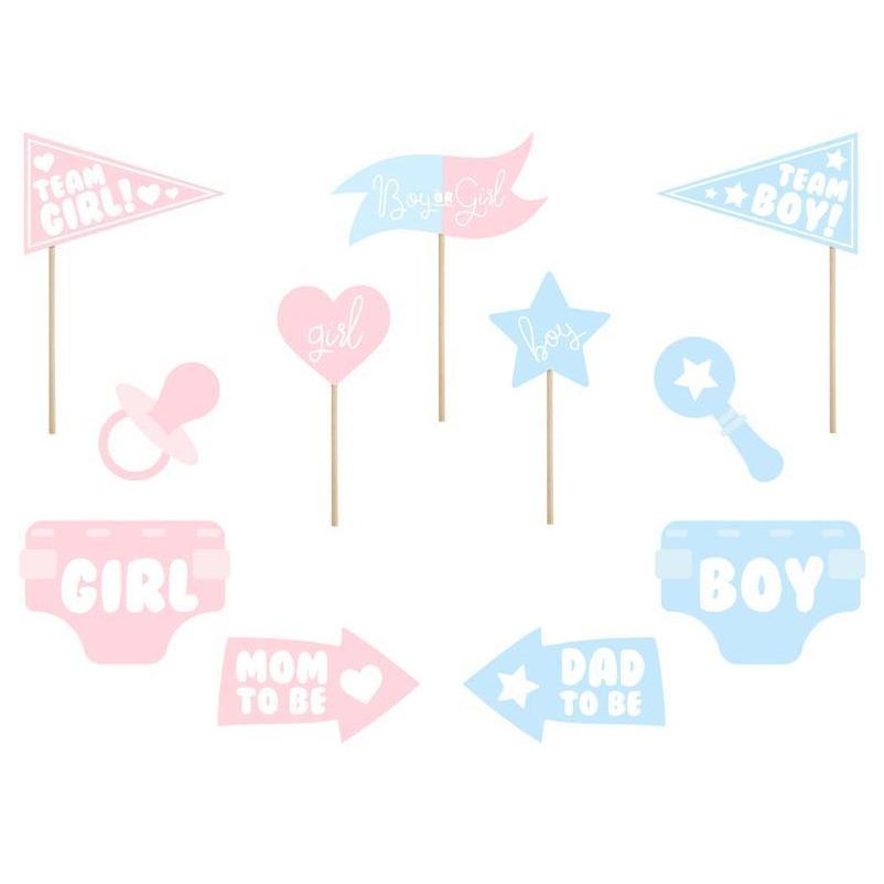 Party Deco Gadżety do zdjęć Gender reveal  11 elem. - 4kidspoint.pl