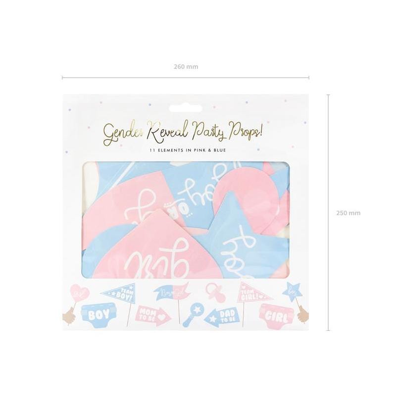 Party Deco Gadżety do zdjęć Gender reveal  11 elem. - 4kidspoint.pl