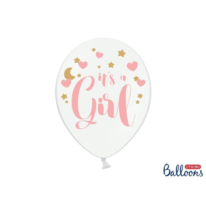 Party Deco Balony 30 cm 6 szt. It's a girl - 4kidspoint.pl