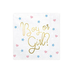 Party Deco Serwetki Boy or Girl 20 szt. - 4kidspoint.pl