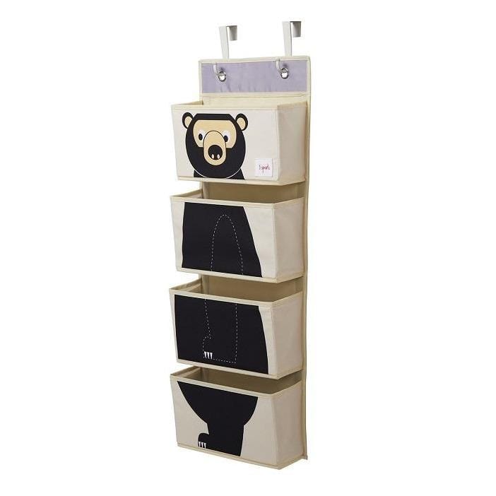 3 Sprouts Organizer Ścienny Wiszący Miś - 4kidspoint.pl