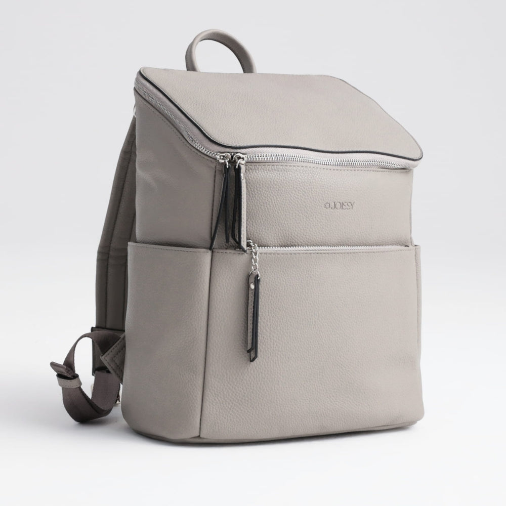 JOISSY Plecak dla mamy ROOMY stone grey/silver
