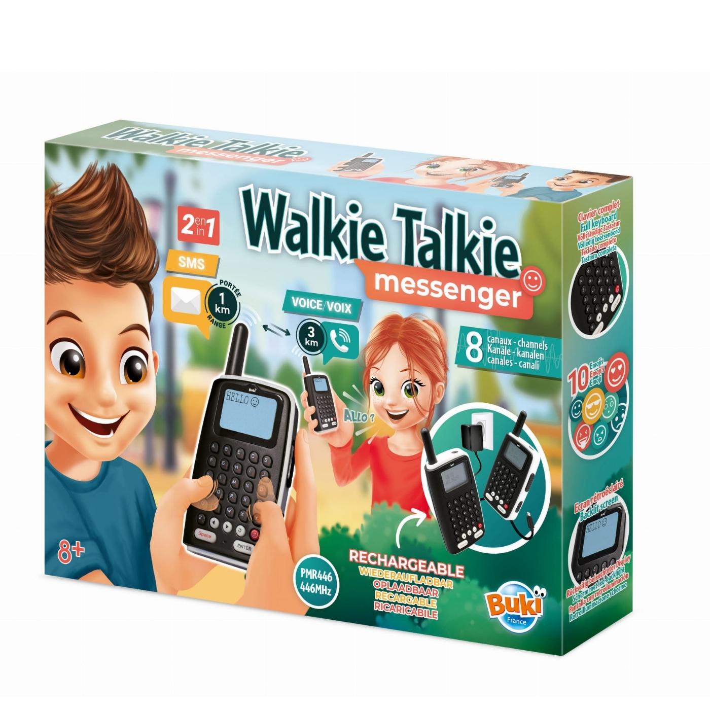 Buki Walkie Talkie dla dzieci messenger zasięg 1 km/3 km
