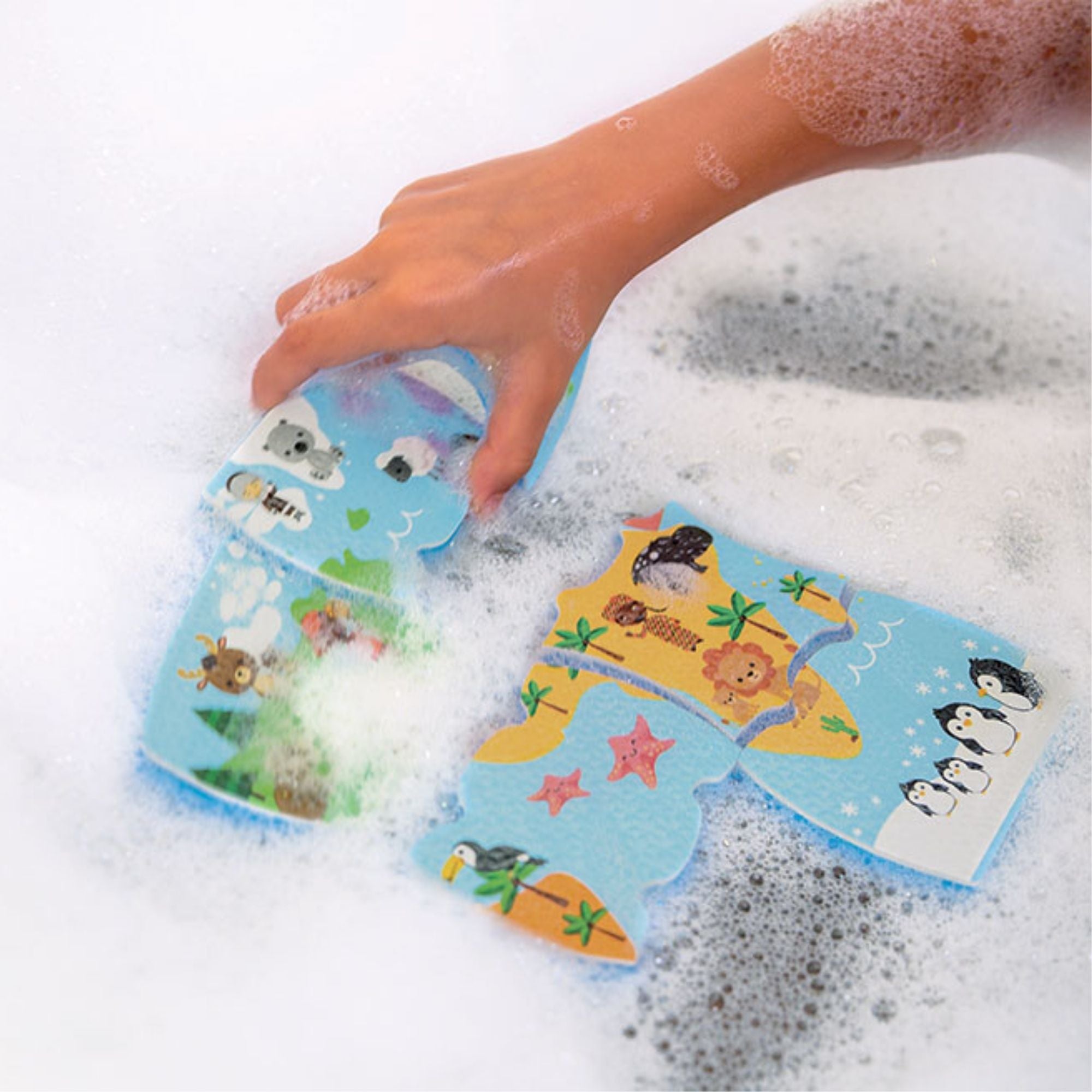Janod Puzzle dla dziecka do kąpieli Mapa świata 28 elementów 3 lata + - 4kidspoint.pl