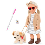 Our Generation Lalka dla dzieci Marlow 46cm niewidoma z psem przewodnikiem - 4kidspoint.pl