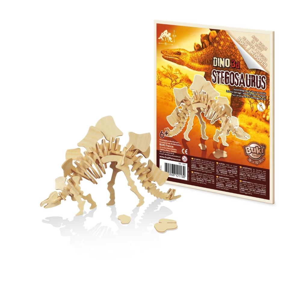 Buki Drewniany model Szkielet dinozaura Stegozaur
