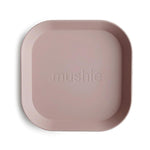 Mushie Zestaw talerzy dla dzieci Square Blush