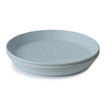 Mushie Zestaw talerzy dla dzieci Round Powder Blue