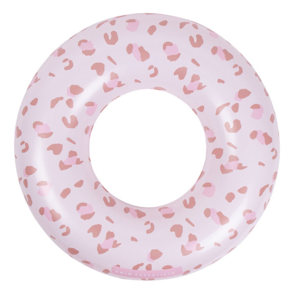 The Swim Essentials Koło do pływania dla dzieci Old Pink Leopard 90cm
